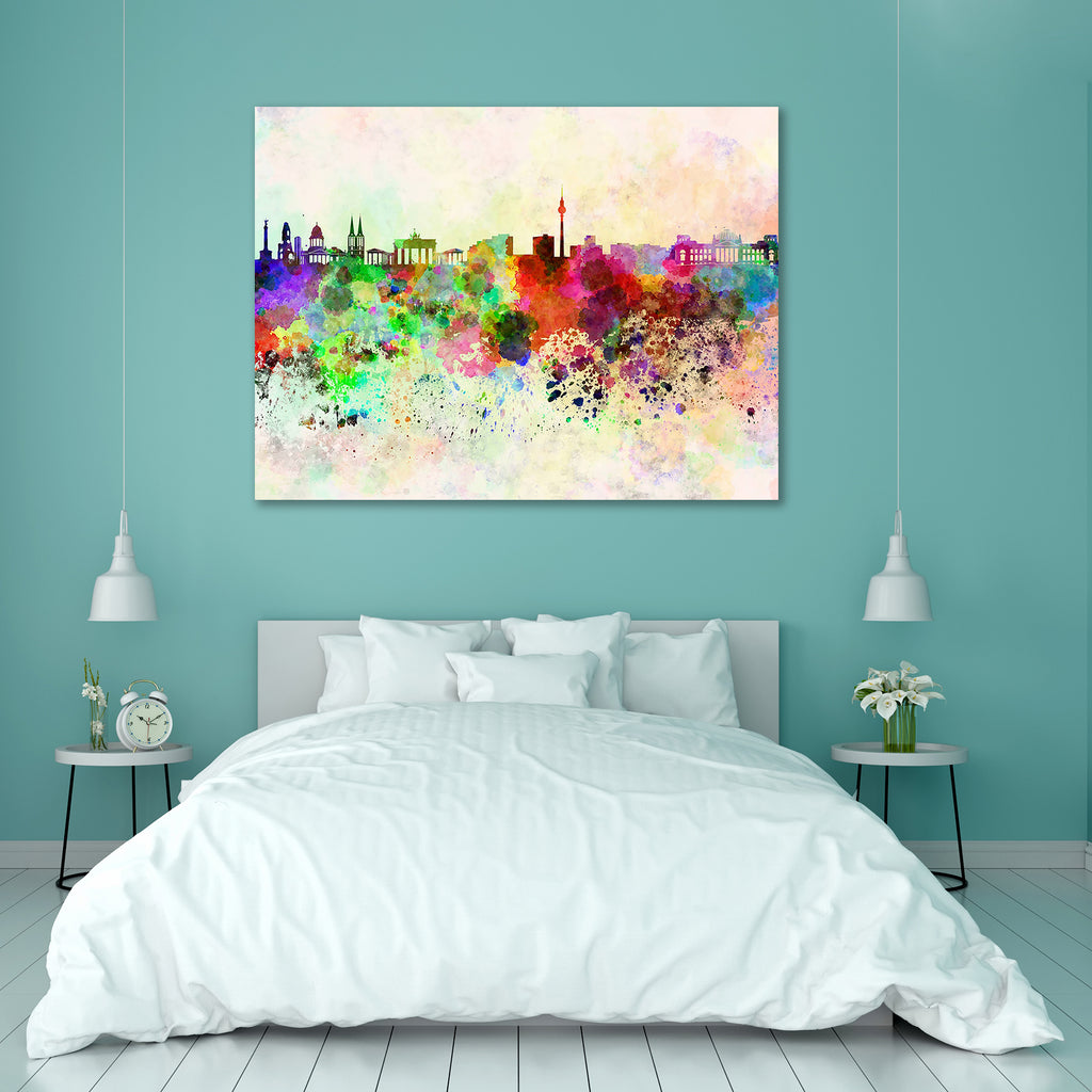 Berlin, Capital of Germany, Skyline Peel & Stick Vinyl Wall Sticker-Laminated Wall Stickers-ART_VN_UN-IC 5006235 IC 5006235, Abstract Expressionism, Abstracts, Ancient, Architecture, Art and Paintings, Cities, City Views, German, Historical, Illustrations, Landmarks, Medieval, Panorama, Places, Semi Abstract, Skylines, Splatter, Vintage, Watercolour, berlin, capital, of, germany, skyline, peel, stick, vinyl, wall, sticker, abstract, art, background, bright, cityscape, color, colorful, creativity, europe, gr