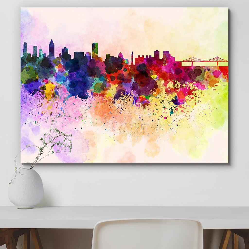 Montreal Skyline, City in Canada's Québec Province Peel & Stick Vinyl Wall Sticker-Laminated Wall Stickers-ART_VN_UN-IC 5006250 IC 5006250, Abstract Expressionism, Abstracts, American, Ancient, Architecture, Art and Paintings, Cities, City Views, Historical, Illustrations, Landmarks, Medieval, Panorama, Places, Semi Abstract, Skylines, Splatter, Vintage, Watercolour, montreal, skyline, city, in, canada's, québec, province, peel, stick, vinyl, wall, sticker, abstract, art, background, bright, canada, citysca