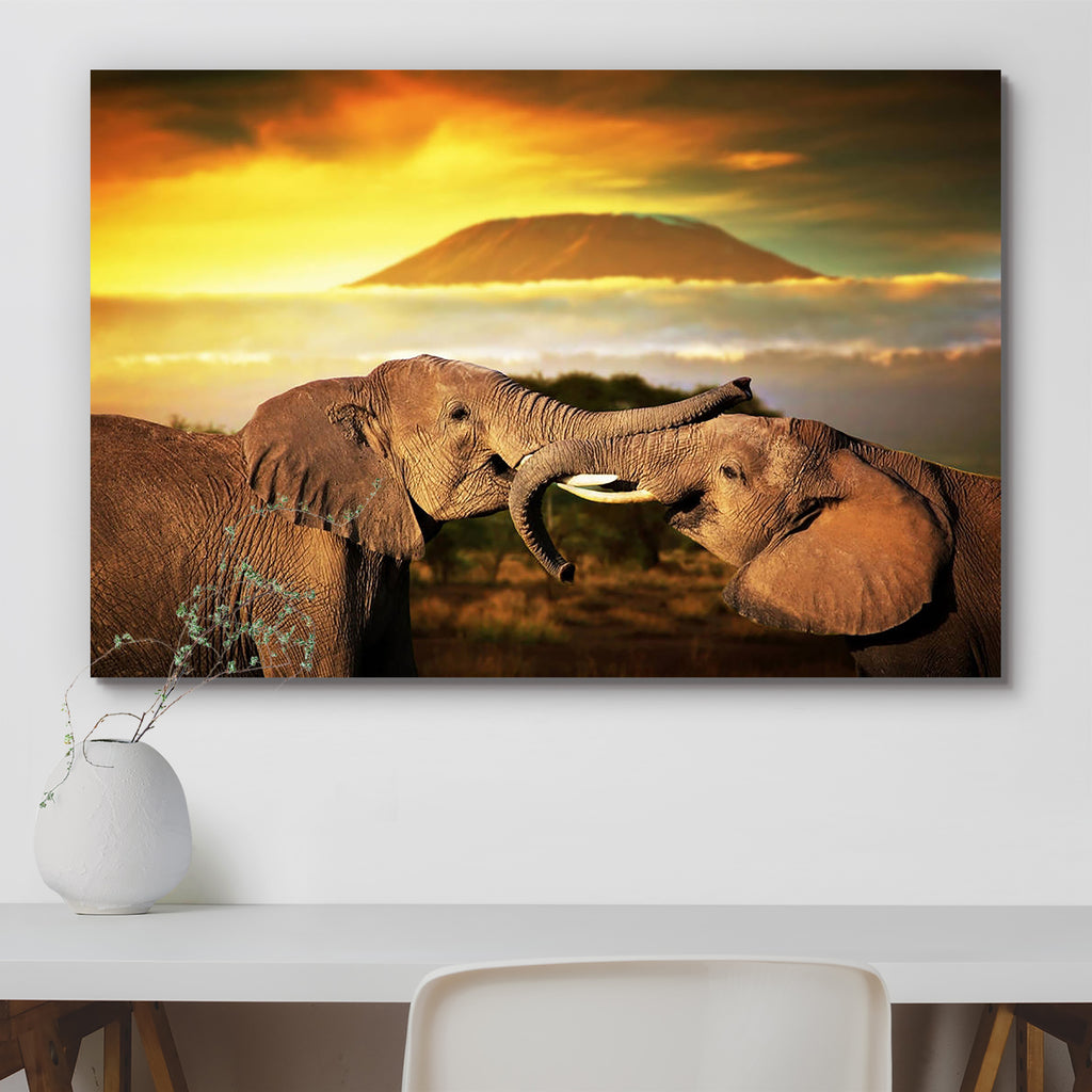 Elephants Playing With Their Trunks On Mount Kilimanjaro Peel & Stick Vinyl Wall Sticker-Laminated Wall Stickers-ART_VN_UN-IC 5006266 IC 5006266, Adult, African, Animals, Automobiles, Birds, Individuals, Landscapes, Mountains, Nature, Plain, Portraits, Scenic, Space, Sunsets, Transportation, Travel, Vehicles, Wildlife, elephants, playing, with, their, trunks, on, mount, kilimanjaro, peel, stick, vinyl, wall, sticker, elephant, savannah, africa, animal, background, beautiful, big, copyspace, dark, environmen