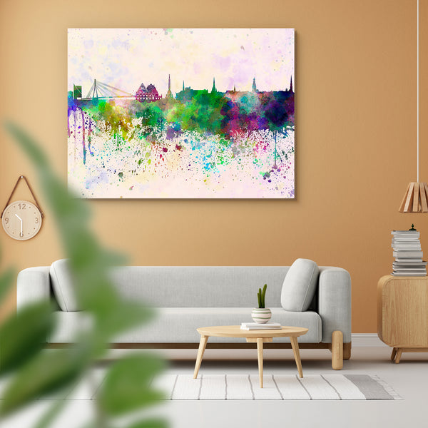 Riga Skyline, Capital City of Latvia Peel & Stick Vinyl Wall Sticker-Laminated Wall Stickers-ART_VN_UN-IC 5006280 IC 5006280, Abstract Expressionism, Abstracts, Ancient, Architecture, Art and Paintings, Cities, City Views, Historical, Illustrations, Landmarks, Medieval, Panorama, Places, Semi Abstract, Skylines, Splatter, Vintage, Watercolour, riga, skyline, capital, city, of, latvia, peel, stick, vinyl, wall, sticker, for, home, decoration, abstract, art, background, bright, cityscape, color, colorful, cre