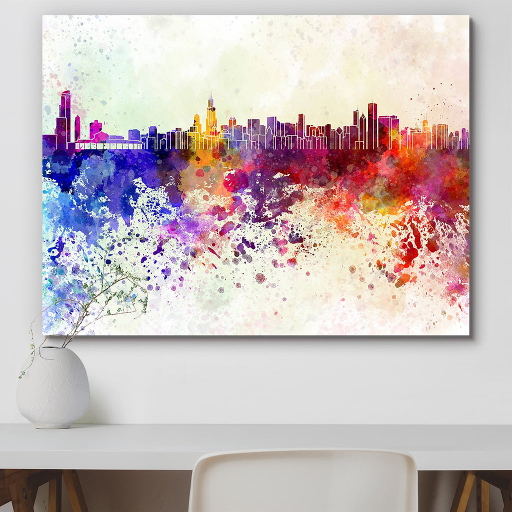 Chicago, USA, Skyline Peel & Stick Vinyl Wall Sticker-Laminated Wall Stickers-ART_VN_UN-IC 5006289 IC 5006289, Abstract Expressionism, Abstracts, American, Ancient, Architecture, Art and Paintings, Cities, City Views, Historical, Illustrations, Landmarks, Medieval, Panorama, Places, Semi Abstract, Skylines, Splatter, Vintage, Watercolour, chicago, usa, skyline, peel, stick, vinyl, wall, sticker, abstract, art, background, bright, cityscape, color, colorful, creativity, grunge, illinois, illustration, ink, l