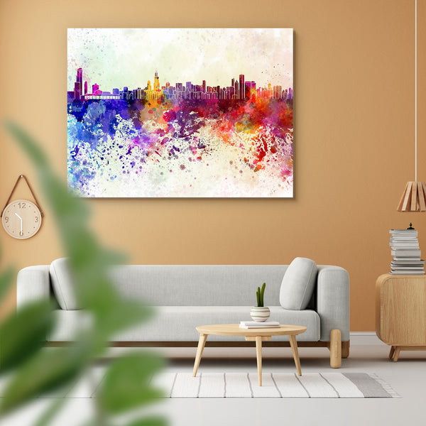 Chicago, USA, Skyline Peel & Stick Vinyl Wall Sticker-Laminated Wall Stickers-ART_VN_UN-IC 5006289 IC 5006289, Abstract Expressionism, Abstracts, American, Ancient, Architecture, Art and Paintings, Cities, City Views, Historical, Illustrations, Landmarks, Medieval, Panorama, Places, Semi Abstract, Skylines, Splatter, Vintage, Watercolour, chicago, usa, skyline, peel, stick, vinyl, wall, sticker, for, home, decoration, abstract, art, background, bright, cityscape, color, colorful, creativity, grunge, illinoi