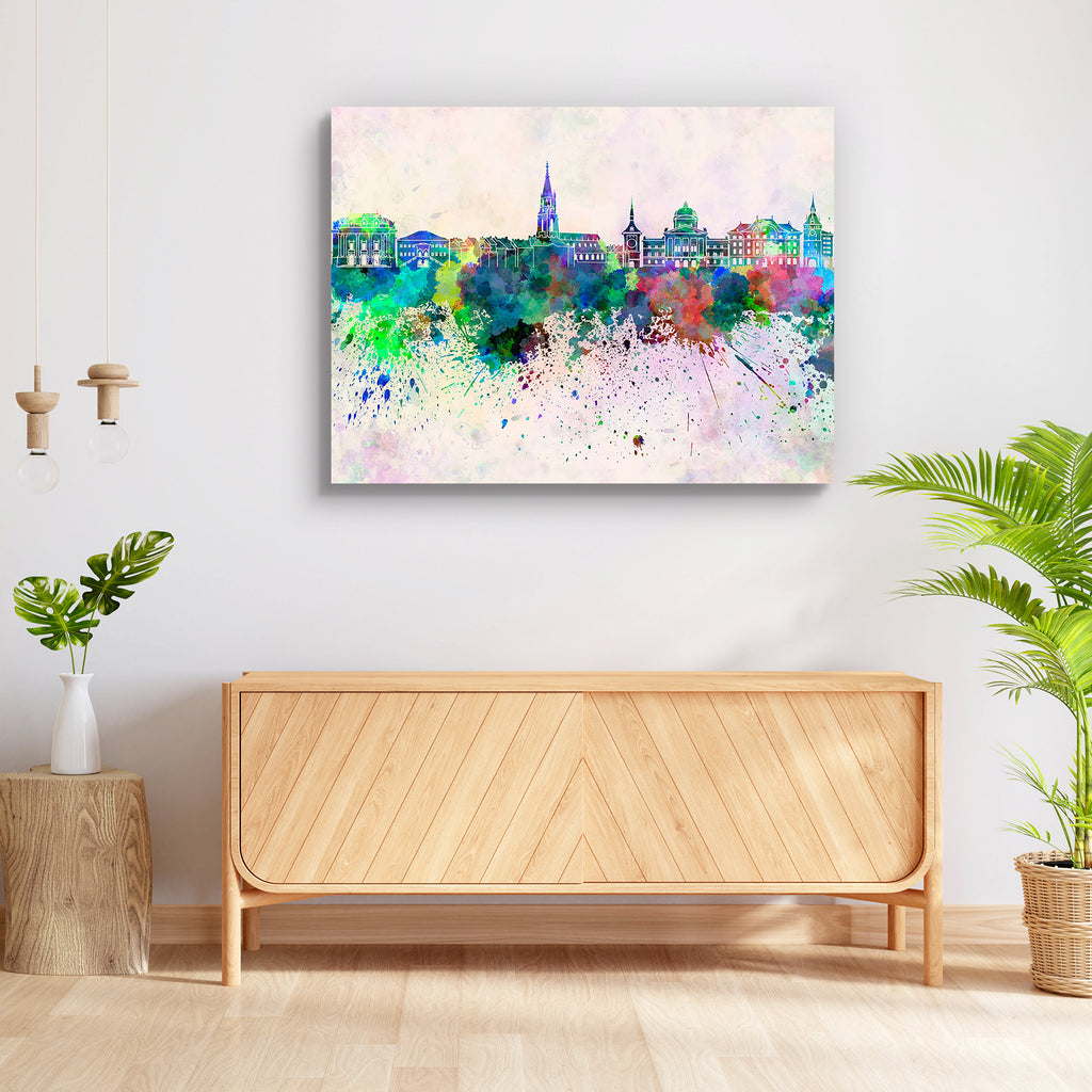 Skyline of Bern, Capital City of Switzerland Peel & Stick Vinyl Wall Sticker-Laminated Wall Stickers-ART_VN_UN-IC 5006293 IC 5006293, Abstract Expressionism, Abstracts, Ancient, Architecture, Art and Paintings, Cities, City Views, Historical, Illustrations, Landmarks, Medieval, Panorama, Places, Semi Abstract, Skylines, Splatter, Vintage, Watercolour, skyline, of, bern, capital, city, switzerland, peel, stick, vinyl, wall, sticker, abstract, art, background, bright, cityscape, color, colorful, creativity, e