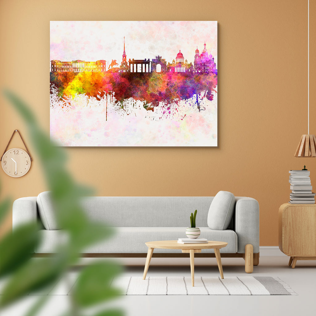 Saint Petersburg Skyline, Russian Port City Peel & Stick Vinyl Wall Sticker-Laminated Wall Stickers-ART_VN_UN-IC 5006368 IC 5006368, Abstract Expressionism, Abstracts, Ancient, Architecture, Art and Paintings, Cities, City Views, Historical, Illustrations, Landmarks, Medieval, Panorama, Places, Russian, Semi Abstract, Skylines, Splatter, Vintage, Watercolour, saint, petersburg, skyline, port, city, peel, stick, vinyl, wall, sticker, art, abstract, background, bright, cityscape, color, colorful, creativity, 