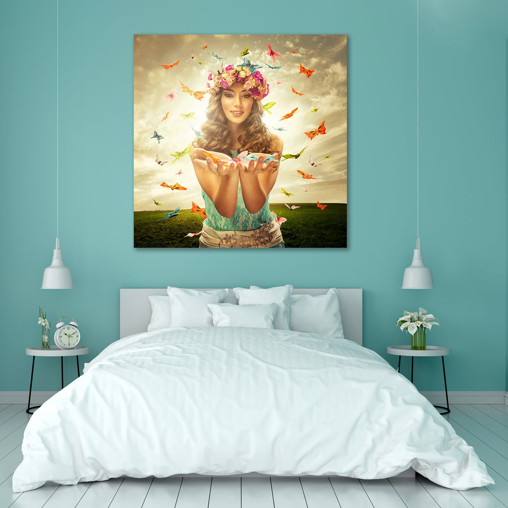 Woman Surrounds Butterflies Peel & Stick Vinyl Wall Sticker-Laminated Wall Stickers-ART_VN_UN-IC 5006502 IC 5006502, Botanical, Fantasy, Fashion, Floral, Flowers, Health, Individuals, Nature, People, Portraits, Scenic, Sunrises, woman, surrounds, butterflies, peel, stick, vinyl, wall, sticker, butterfly, spring, princess, fairy, beautiful, girl, flying, fairies, attractive, background, beauty, clouds, color, dress, elegance, fabulous, face, female, glamour, hair, lady, makeup, model, person, portrait, prett