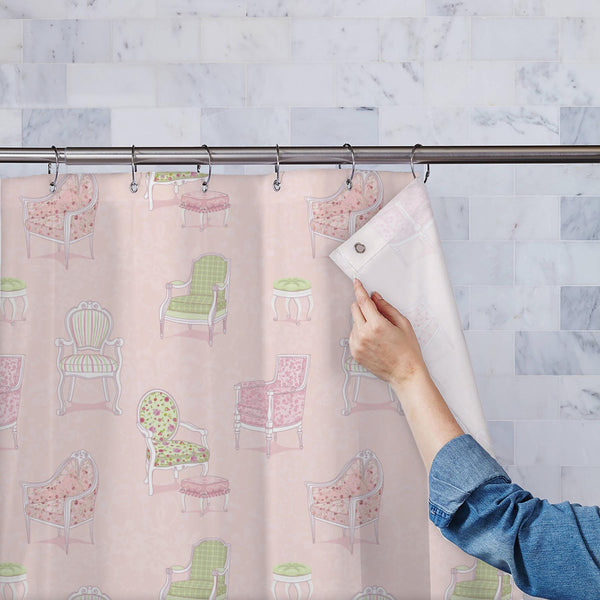 Antique Armchairs Washable Waterproof Shower Curtain-Shower Curtains-CUR_SH_EL-IC 5007338 IC 5007338, Ancient, Fashion, Historical, Illustrations, Medieval, Patterns, Retro, Signs, Signs and Symbols, Victorian, Vintage, antique, armchairs, washable, waterproof, polyester, shower, curtain, eyelets, armchair, background, chair, classic, copy, cozy, decoration, design, domestic, elegance, furniture, home, illustration, indoors, interior, luxury, object, old, ornament, ornate, pattern, repeat, repetition, seaml