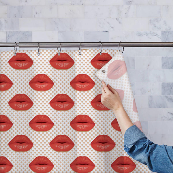 Red Lips Washable Waterproof Shower Curtain-Shower Curtains-CUR_SH_EL-IC 5007343 IC 5007343, Abstract Expressionism, Abstracts, Art and Paintings, Decorative, Fashion, Hearts, Icons, Illustrations, Love, Patterns, People, Romance, Semi Abstract, Signs, Signs and Symbols, Symbols, red, lips, washable, waterproof, polyester, shower, curtain, eyelets, kiss, lip, abstract, art, background, beauty, card, cosmetic, decoration, design, desire, element, female, girl, glamour, heart, human, icon, illustration, lipst