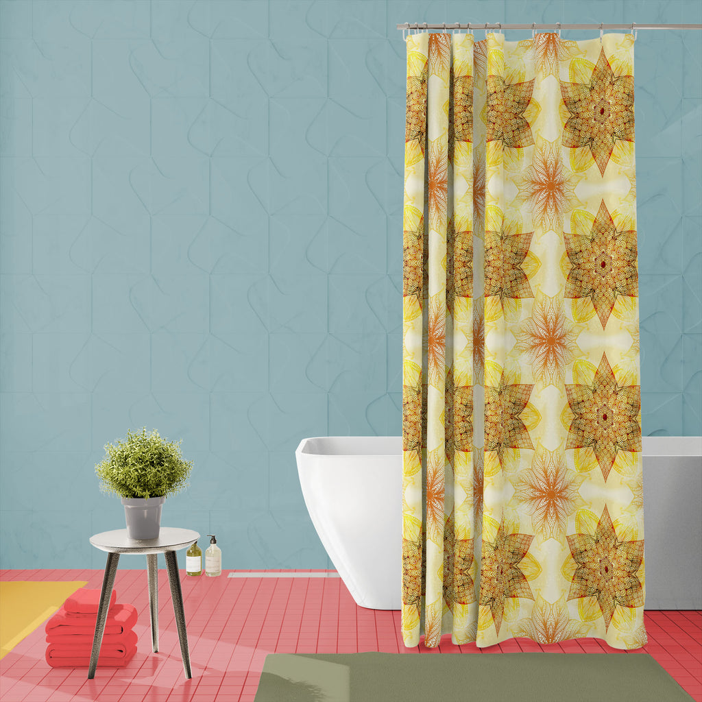 Ethnic Beige Ornament Washable Waterproof Shower Curtain-Shower Curtains-CUR_SH_EL-IC 5007462 IC 5007462, Abstract Expressionism, Abstracts, Allah, Arabic, Art and Paintings, Asian, Botanical, Circle, Cities, City Views, Culture, Drawing, Ethnic, Floral, Flowers, Geometric, Geometric Abstraction, Hinduism, Illustrations, Indian, Islam, Mandala, Nature, Paintings, Patterns, Retro, Semi Abstract, Signs, Signs and Symbols, Symbols, Traditional, Tribal, World Culture, beige, ornament, washable, waterproof, show