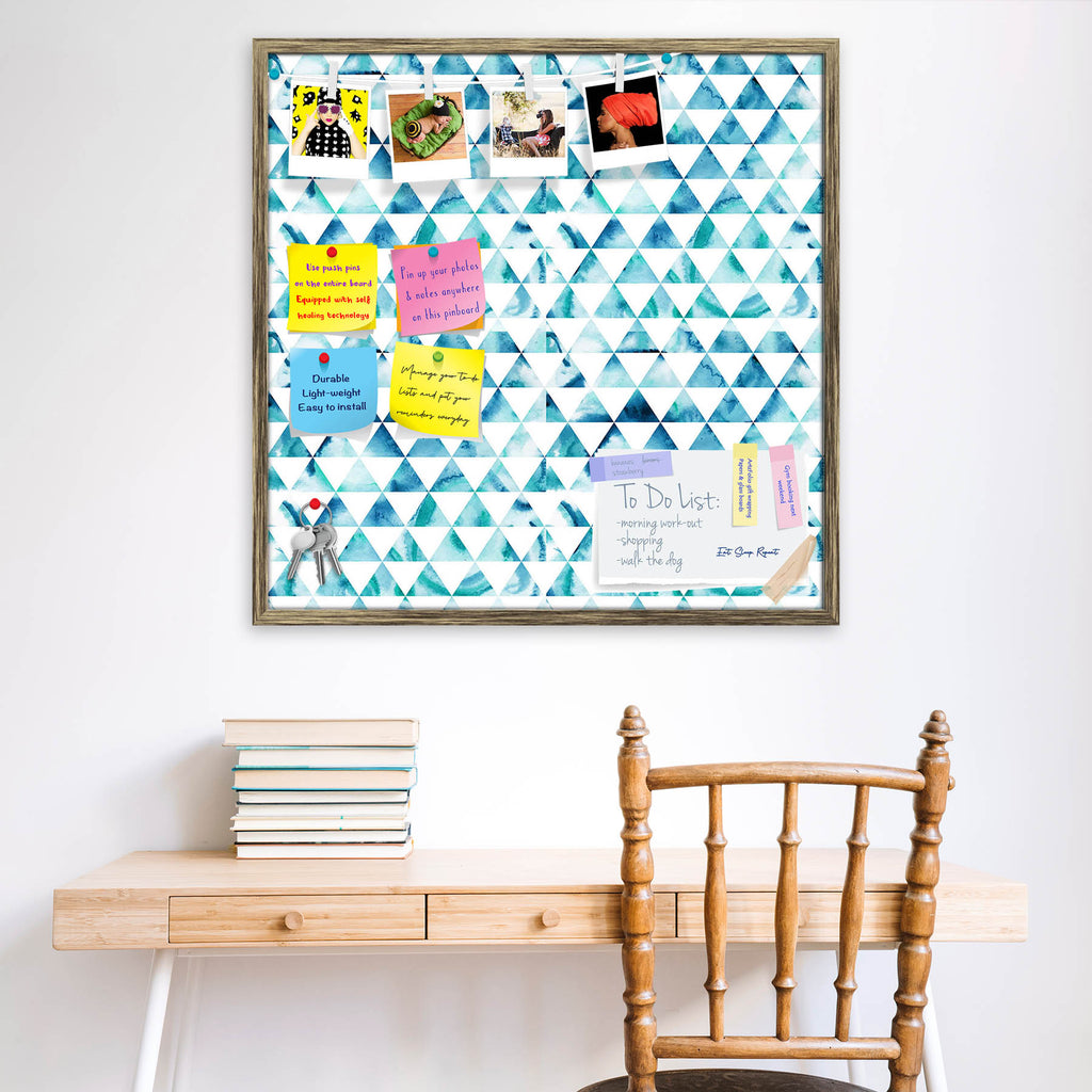 Watercolor Hipster Triangles Bulletin Board Notice Pin Board Soft Board | Framed-Bulletin Boards Framed-BLB_FR-IC 5007474 IC 5007474, Abstract Expressionism, Abstracts, Art and Paintings, Digital, Digital Art, Drawing, Eygptian, Fantasy, Fashion, Geometric, Geometric Abstraction, Graphic, Grid Art, Hipster, Illustrations, Modern Art, Patterns, Retro, Semi Abstract, Signs, Signs and Symbols, Space, Triangles, Watercolour, watercolor, bulletin, board, notice, pin, soft, framed, abstract, art, background, card