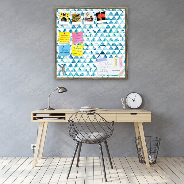 Watercolor Hipster Triangles Bulletin Board Notice Pin Board Soft Board | Framed-Bulletin Boards Framed-BLB_FR-IC 5007474 IC 5007474, Abstract Expressionism, Abstracts, Art and Paintings, Digital, Digital Art, Drawing, Eygptian, Fantasy, Fashion, Geometric, Geometric Abstraction, Graphic, Grid Art, Hipster, Illustrations, Modern Art, Patterns, Retro, Semi Abstract, Signs, Signs and Symbols, Space, Triangles, Watercolour, watercolor, bulletin, board, notice, pin, vision, soft, combo, with, thumb, push, pins,