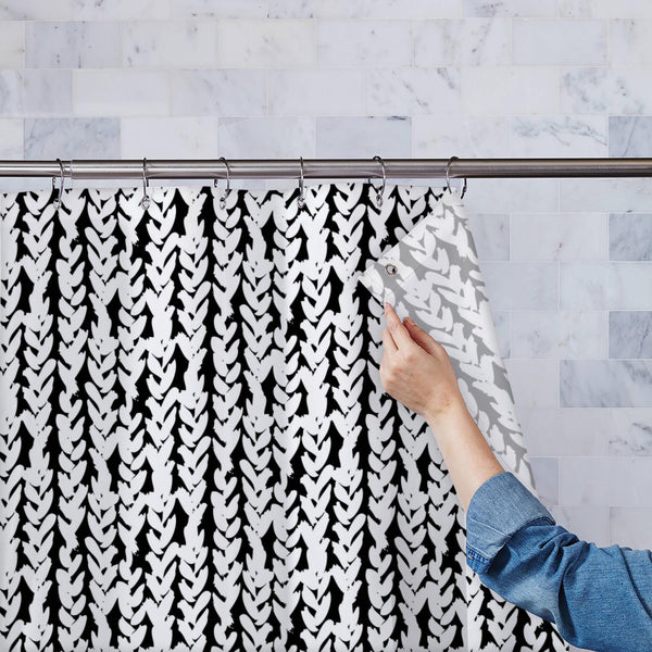 Artistic Braids Washable Waterproof Shower Curtain-Shower Curtains-CUR_SH_EL-IC 5007479 IC 5007479, Abstract Expressionism, Abstracts, African, Ancient, Art and Paintings, Aztec, Black, Black and White, Bohemian, Brush Stroke, Chevron, Culture, Digital, Digital Art, Drawing, Ethnic, Fashion, Graphic, Hand Drawn, Herringbone, Historical, Illustrations, Medieval, Patterns, Retro, Semi Abstract, Signs, Signs and Symbols, Stripes, Traditional, Tribal, Vintage, Watercolour, White, World Culture, artistic, braids