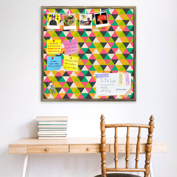 Retro Geometric Bulletin Board Notice Pin Board Soft Board | Framed-Bulletin Boards Framed-BLB_FR-IC 5007485 IC 5007485, Ancient, Culture, Digital, Digital Art, Drawing, Ethnic, Fantasy, Fashion, Geometric, Geometric Abstraction, Graphic, Grid Art, Hipster, Historical, Illustrations, Medieval, Modern Art, Patterns, Retro, Signs, Signs and Symbols, Traditional, Triangles, Tribal, Vintage, World Culture, bulletin, board, notice, pin, vision, soft, combo, with, thumb, push, pins, sticky, notes, antique, golden