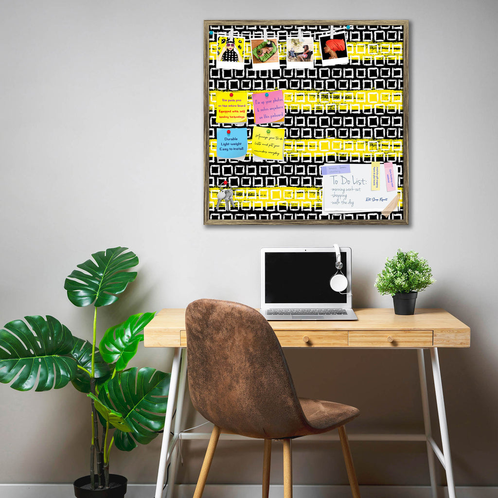 Mixed Geometric Art D1 Bulletin Board Notice Pin Board Soft Board | Framed-Bulletin Boards Framed-BLB_FR-IC 5007509 IC 5007509, Black, Black and White, Fashion, Geometric, Geometric Abstraction, Illustrations, Patterns, White, mixed, art, d1, bulletin, board, notice, pin, soft, framed, vector, pattern, small, hand, painted, squares, placed, rows, bright, yellow, web, print, summer, fall, textile, fabric, wallpaper, wrapping, paper, artzfolio, bulletin board, pin board, notice board, soft board, vision board