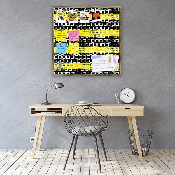 Mixed Geometric Art D1 Bulletin Board Notice Pin Board Soft Board | Framed-Bulletin Boards Framed-BLB_FR-IC 5007509 IC 5007509, Black, Black and White, Fashion, Geometric, Geometric Abstraction, Illustrations, Patterns, White, mixed, art, d1, bulletin, board, notice, pin, vision, soft, combo, with, thumb, push, pins, sticky, notes, antique, golden, frame, vector, pattern, small, hand, painted, squares, placed, rows, bright, yellow, web, print, summer, fall, textile, fabric, wallpaper, wrapping, paper, artzf