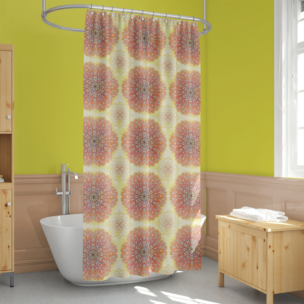 Ethnic Ornament D4 Washable Waterproof Shower Curtain-Shower Curtains-CUR_SH_EL-IC 5007516 IC 5007516, Abstract Expressionism, Abstracts, Allah, Arabic, Art and Paintings, Asian, Botanical, Circle, Cities, City Views, Culture, Drawing, Ethnic, Floral, Flowers, Geometric, Geometric Abstraction, Hinduism, Illustrations, Indian, Islam, Mandala, Nature, Paintings, Patterns, Retro, Semi Abstract, Signs, Signs and Symbols, Symbols, Traditional, Tribal, World Culture, ornament, d4, washable, waterproof, shower, cu