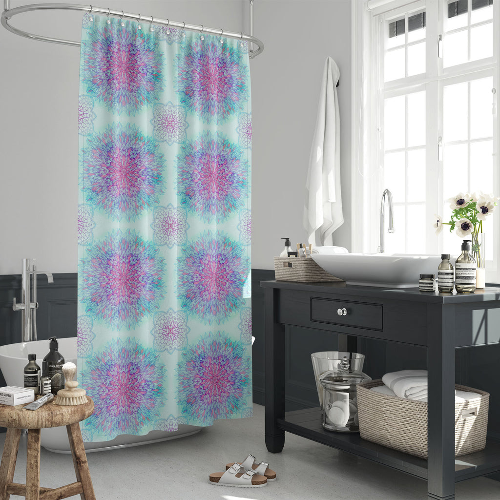 Ethnic Ornament D6 Washable Waterproof Shower Curtain-Shower Curtains-CUR_SH_EL-IC 5007551 IC 5007551, Abstract Expressionism, Abstracts, Allah, Arabic, Art and Paintings, Asian, Black and White, Botanical, Circle, Cities, City Views, Culture, Drawing, Ethnic, Floral, Flowers, Geometric, Geometric Abstraction, Hinduism, Illustrations, Indian, Islam, Mandala, Nature, Paintings, Patterns, Retro, Semi Abstract, Signs, Signs and Symbols, Symbols, Traditional, Tribal, White, World Culture, ornament, d6, washable