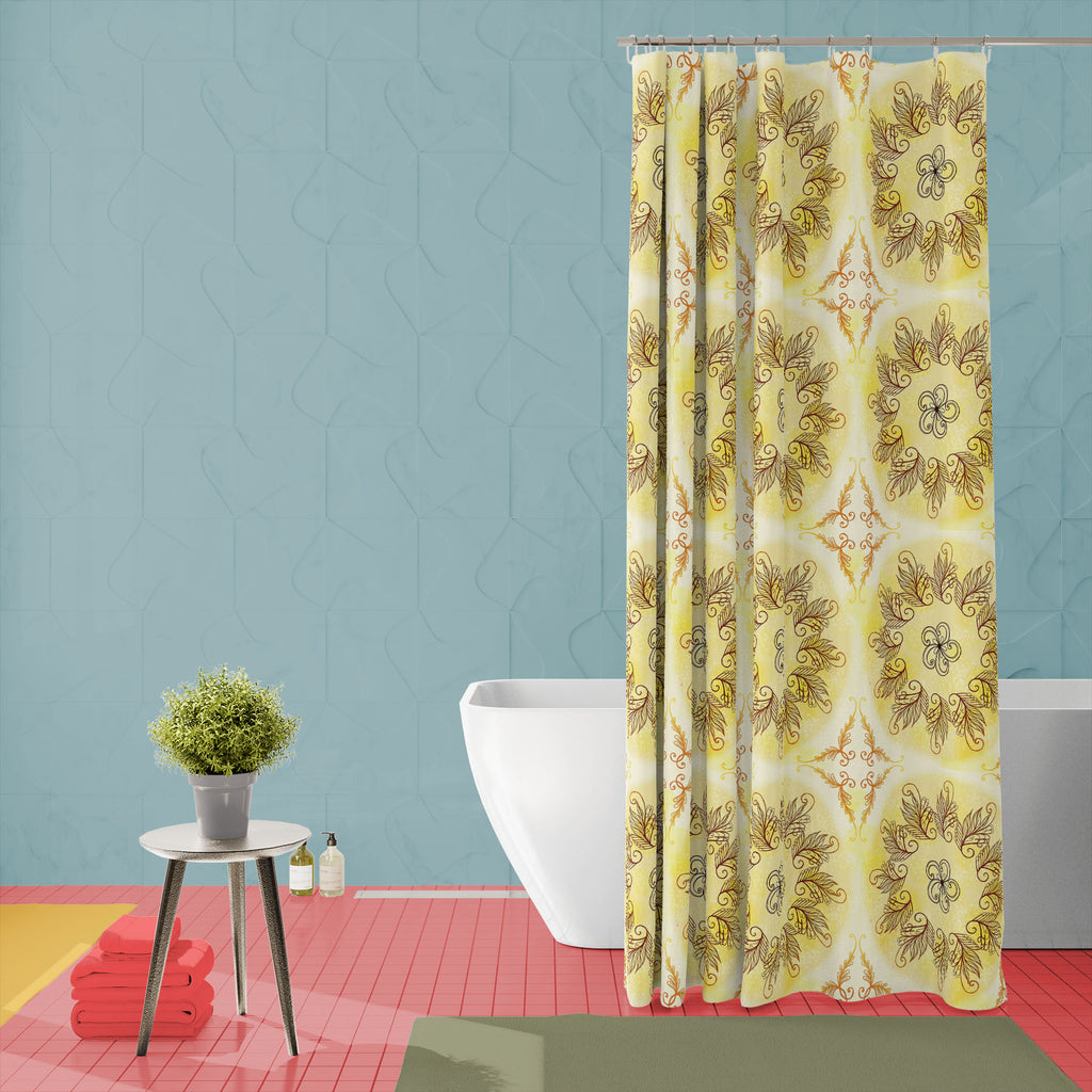 Ethnic Circular Ornament D4 Washable Waterproof Shower Curtain-Shower Curtains-CUR_SH_EL-IC 5007585 IC 5007585, Abstract Expressionism, Abstracts, Allah, Arabic, Art and Paintings, Asian, Botanical, Circle, Cities, City Views, Culture, Drawing, Ethnic, Floral, Flowers, Geometric, Geometric Abstraction, Hinduism, Illustrations, Indian, Islam, Mandala, Nature, Paintings, Patterns, Retro, Semi Abstract, Signs, Signs and Symbols, Symbols, Traditional, Tribal, World Culture, circular, ornament, d4, washable, wat