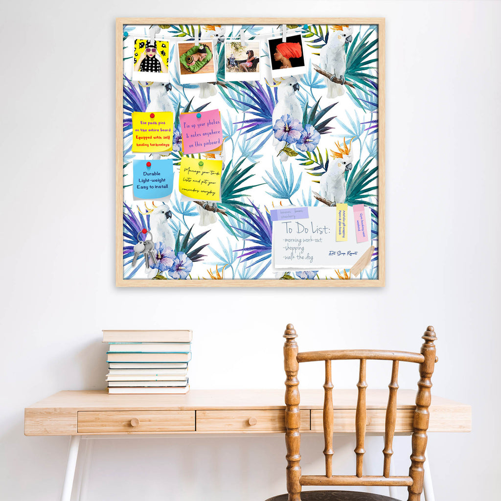 Tropic Parrot Bulletin Board Notice Pin Board Soft Board | Framed-Bulletin Boards Framed-BLB_FR-IC 5007602 IC 5007602, African, Animals, Birds, Black and White, Botanical, Drawing, Floral, Flowers, Illustrations, Nature, Patterns, Scenic, Signs, Signs and Symbols, Tropical, Watercolour, White, Wildlife, tropic, parrot, bulletin, board, notice, pin, soft, framed, seamless, pattern, jungle, parrots, tropics, watercolor, leaves, africa, animal, background, beautiful, bird, blue, bright, design, exotic, fabric,