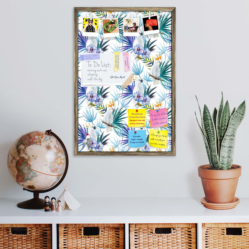 Tropic Parrot Bulletin Board Notice Pin Board Soft Board | Framed-Bulletin Boards Framed-BLB_FR-IC 5007602 IC 5007602, African, Animals, Birds, Black and White, Botanical, Drawing, Floral, Flowers, Illustrations, Nature, Patterns, Scenic, Signs, Signs and Symbols, Tropical, Watercolour, White, Wildlife, tropic, parrot, bulletin, board, notice, pin, soft, framed, seamless, pattern, jungle, parrots, tropics, watercolor, leaves, africa, animal, background, beautiful, bird, blue, bright, design, exotic, fabric,