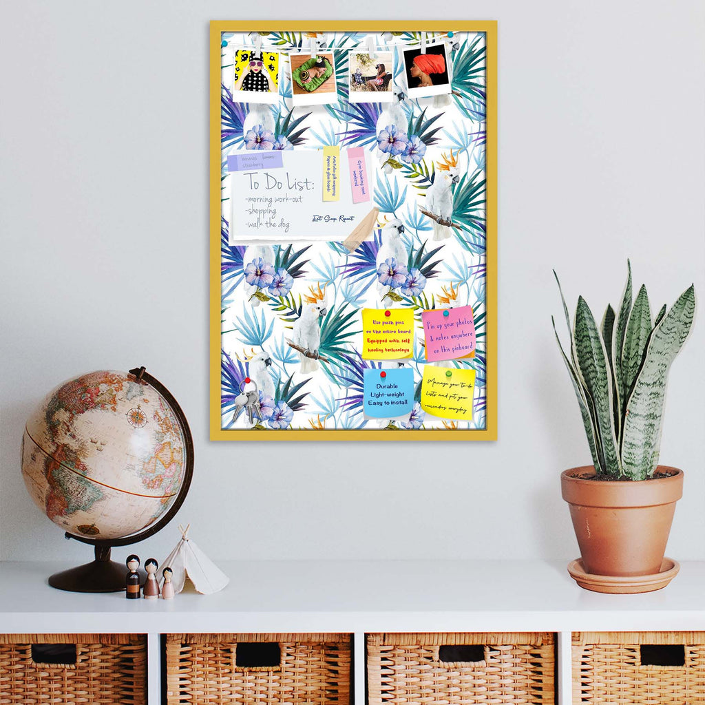 Tropic Parrot Bulletin Board Notice Pin Board Soft Board | Framed-Bulletin Boards Framed-BLB_FR-IC 5007602 IC 5007602, African, Animals, Birds, Black and White, Botanical, Drawing, Floral, Flowers, Illustrations, Nature, Patterns, Scenic, Signs, Signs and Symbols, Tropical, Watercolour, White, Wildlife, tropic, parrot, bulletin, board, notice, pin, soft, framed, seamless, pattern, jungle, parrots, tropics, watercolor, leaves, africa, animal, background, beautiful, bird, blue, bright, design, exotic, fabric,