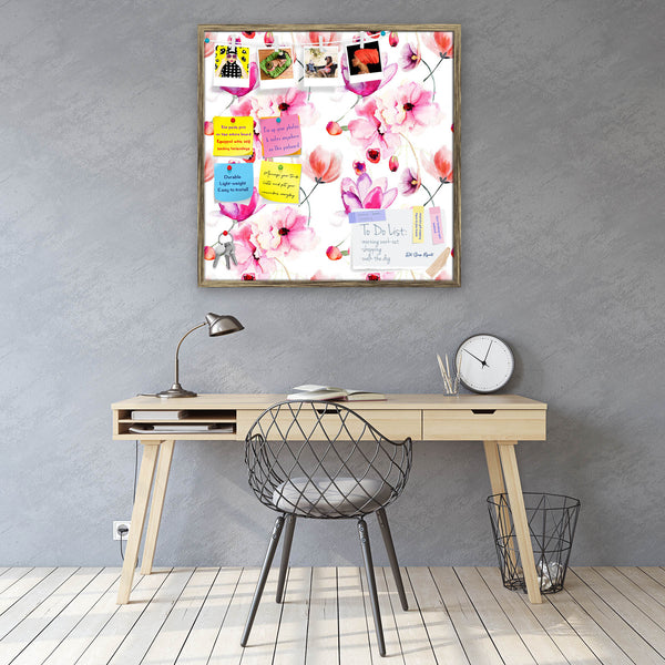 Watercolor Pink Flowers Bulletin Board Notice Pin Board Soft Board | Framed-Bulletin Boards Framed-BLB_FR-IC 5007865 IC 5007865, Ancient, Art and Paintings, Botanical, Calligraphy, Digital, Digital Art, Drawing, Floral, Flowers, Graphic, Historical, Illustrations, Medieval, Nature, Paintings, Patterns, Retro, Scenic, Signs, Signs and Symbols, Vintage, Watercolour, watercolor, pink, bulletin, board, notice, pin, vision, soft, combo, with, thumb, push, pins, sticky, notes, antique, golden, frame, flower, pain