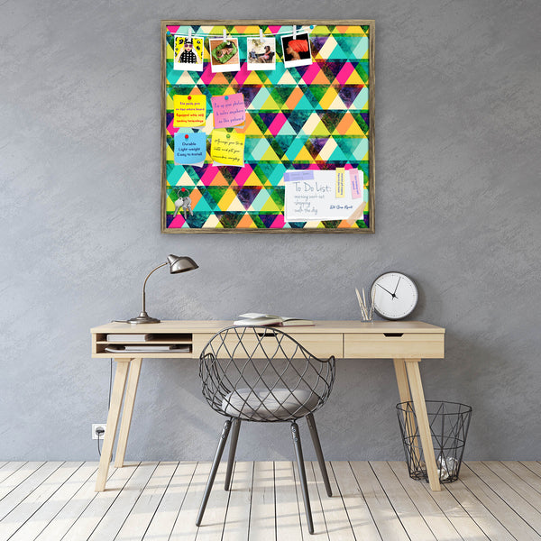 Hipster Triangles D1 Bulletin Board Notice Pin Board Soft Board | Framed-Bulletin Boards Framed-BLB_FR-IC 5007890 IC 5007890, Abstract Expressionism, Abstracts, Art and Paintings, Digital, Digital Art, Drawing, Eygptian, Fantasy, Fashion, Geometric, Geometric Abstraction, Graphic, Grid Art, Hipster, Illustrations, Modern Art, Patterns, Retro, Semi Abstract, Signs, Signs and Symbols, Space, Triangles, Watercolour, d1, bulletin, board, notice, pin, vision, soft, combo, with, thumb, push, pins, sticky, notes, 