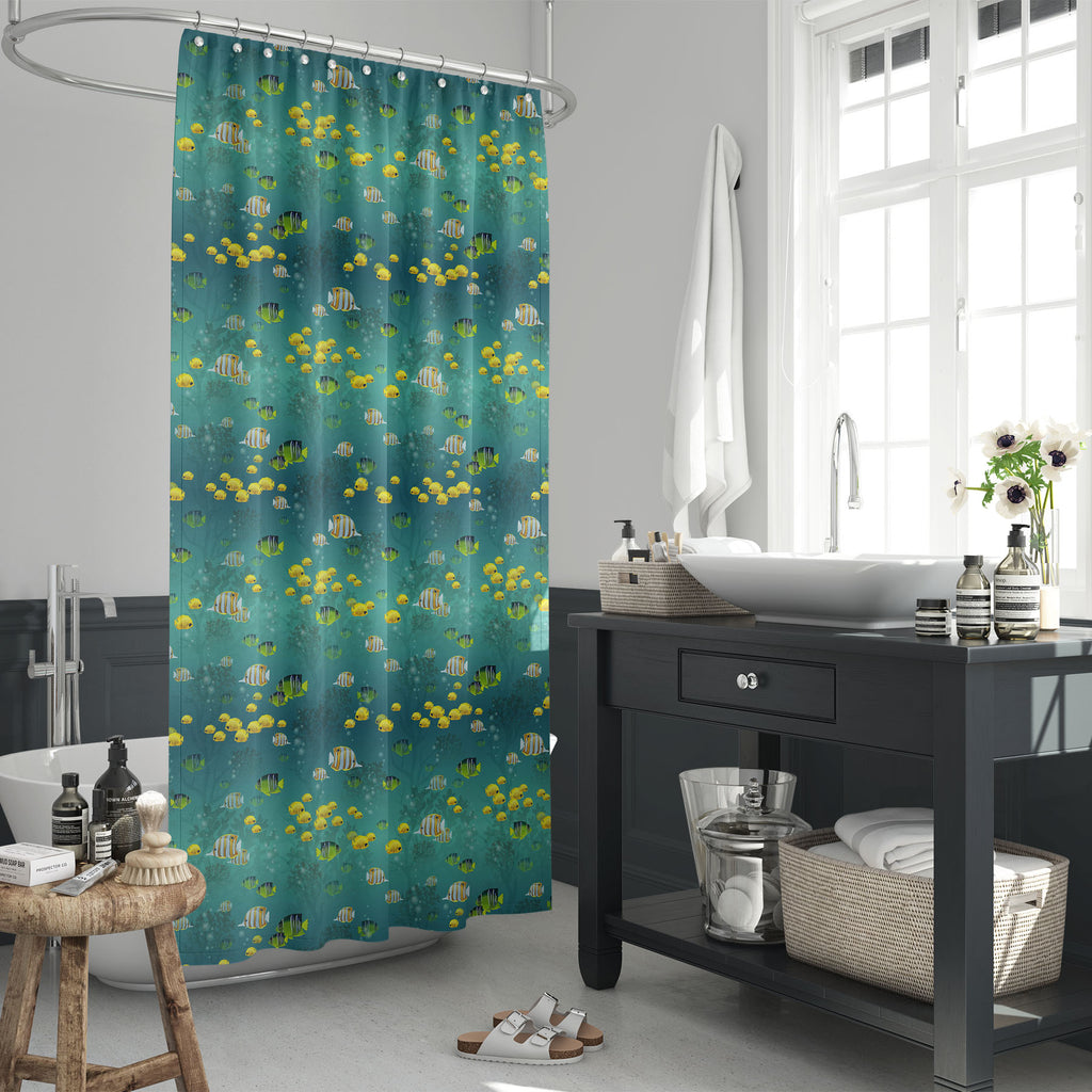 Fishes And Coral Underwater Washable Waterproof Shower Curtain-Shower Curtains-CUR_SH_EL-IC 5007910 IC 5007910, Abstract Expressionism, Abstracts, Automobiles, Books, Decorative, Illustrations, Nature, Patterns, Pets, Scenic, Semi Abstract, Signs, Signs and Symbols, Transportation, Travel, Tropical, Vehicles, fishes, and, coral, underwater, washable, waterproof, shower, curtain, abstract, aquarium, aquatic, background, blue, bottom, club, color, cover, decoration, deep, design, dive, diving, fabric, fish, i