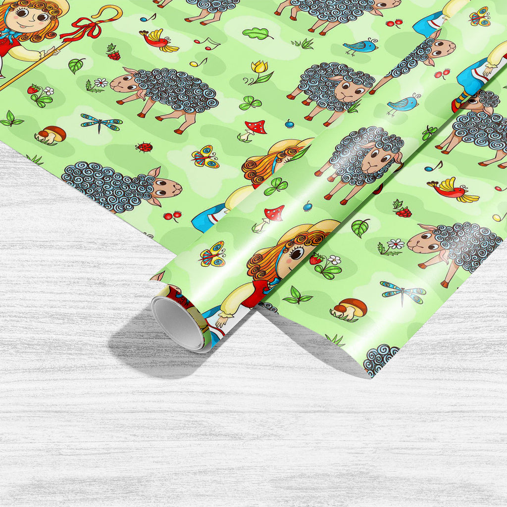 Cartoon Shepherd Girl Art & Craft Gift Wrapping Paper-Wrapping Papers-WRP_PP-IC 5007942 IC 5007942, Animals, Animated Cartoons, Art and Paintings, Birds, Botanical, Business, Caricature, Cartoons, Culture, Drawing, Ethnic, Floral, Flowers, Illustrations, Music, Music and Dance, Music and Musical Instruments, Nature, Paintings, Patterns, Pets, Rural, Scenic, Signs and Symbols, Symbols, Traditional, Tribal, World Culture, cartoon, shepherd, girl, art, craft, gift, wrapping, paper, activity, bird, butterfly, c