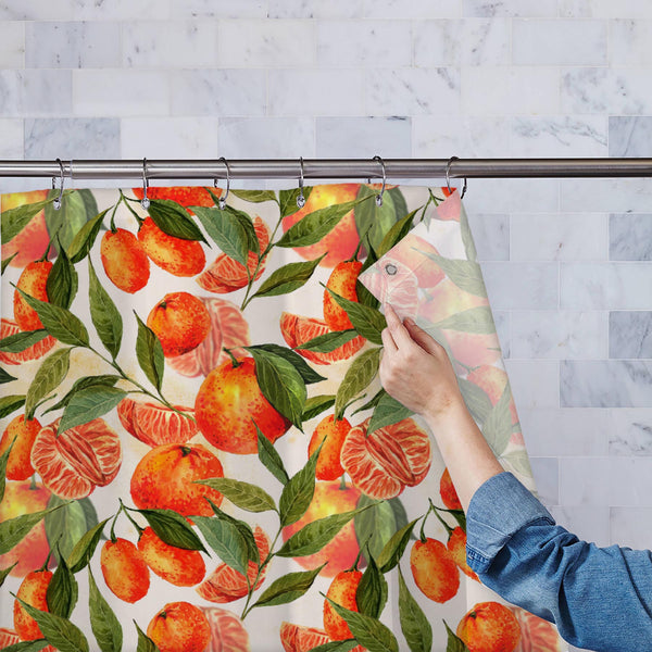 Watercolor Orange Pattern Washable Waterproof Shower Curtain-Shower Curtains-CUR_SH_EL-IC 5007945 IC 5007945, Black and White, Christianity, Cuisine, Drawing, Food, Food and Beverage, Food and Drink, Fruit and Vegetable, Fruits, Health, Illustrations, Nature, Patterns, Scenic, Tropical, Watercolour, White, watercolor, orange, pattern, washable, waterproof, polyester, shower, curtain, eyelets, mandarin, tangerine, background, christmas, citrus, diet, drawn, fresh, fruit, green, illustration, isolated, juicy,