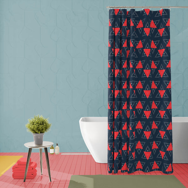 Abstract Geometric Pattern D2 Washable Waterproof Shower Curtain-Shower Curtains-CUR_SH_EL-IC 5007985 IC 5007985, Abstract Expressionism, Abstracts, Ancient, Art and Paintings, Decorative, Digital, Digital Art, Fashion, Geometric, Geometric Abstraction, Graphic, Grid Art, Hipster, Historical, Illustrations, Medieval, Minimalism, Modern Art, Patterns, Retro, Semi Abstract, Signs, Signs and Symbols, Stripes, Triangles, Vintage, abstract, pattern, d2, washable, waterproof, polyester, shower, curtain, eyelets, 