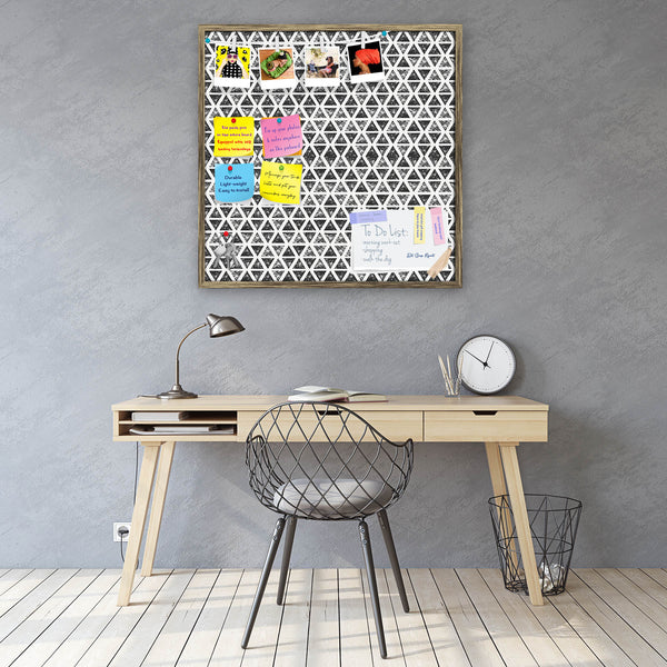 Triangular Shapes Bulletin Board Notice Pin Board Soft Board | Framed-Bulletin Boards Framed-BLB_FR-IC 5008059 IC 5008059, Abstract Expressionism, Abstracts, Ancient, Black, Black and White, Digital, Digital Art, Geometric, Geometric Abstraction, Graphic, Hipster, Historical, Illustrations, Medieval, Modern Art, Patterns, Retro, Semi Abstract, Signs, Signs and Symbols, Triangles, Vintage, Watercolour, White, triangular, shapes, bulletin, board, notice, pin, vision, soft, combo, with, thumb, push, pins, stic