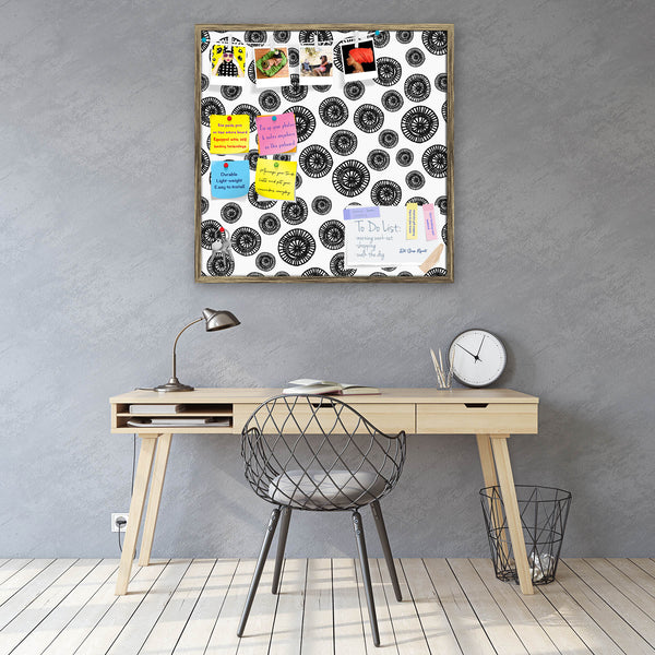 Ornate Shapes Pattern Bulletin Board Notice Pin Board Soft Board | Framed-Bulletin Boards Framed-BLB_FR-IC 5008068 IC 5008068, Abstract Expressionism, Abstracts, Ancient, Black, Black and White, Circle, Culture, Digital, Digital Art, Ethnic, Geometric, Geometric Abstraction, Graphic, Hipster, Historical, Illustrations, Medieval, Modern Art, Patterns, Semi Abstract, Signs, Signs and Symbols, Traditional, Tribal, Vintage, White, World Culture, ornate, shapes, pattern, bulletin, board, notice, pin, vision, sof