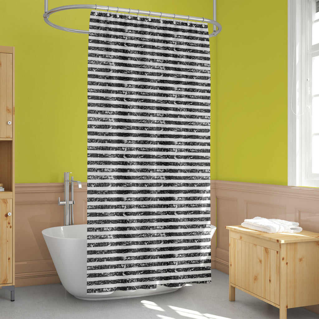 Abstract Stripes D2 Washable Waterproof Shower Curtain-Shower Curtains-CUR_SH_EL-IC 5008069 IC 5008069, Abstract Expressionism, Abstracts, Ancient, Art and Paintings, Black, Black and White, Digital, Digital Art, Fashion, Graphic, Historical, Illustrations, Marble and Stone, Medieval, Modern Art, Patterns, Retro, Semi Abstract, Signs, Signs and Symbols, Solid, Stripes, Urban, Vintage, Watercolour, White, abstract, d2, washable, waterproof, shower, curtain, grunge, texture, pattern, aged, art, backdrop, back