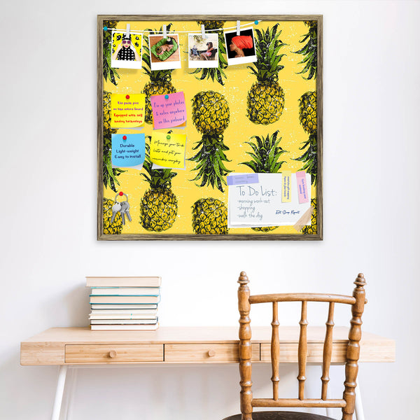 Pineapple Pattern Bulletin Board Notice Pin Board Soft Board | Framed-Bulletin Boards Framed-BLB_FR-IC 5008070 IC 5008070, Ancient, Art and Paintings, Cuisine, Drawing, Food, Food and Beverage, Food and Drink, Fruit and Vegetable, Fruits, Hand Drawn, Health, Historical, Icons, Illustrations, Medieval, Nature, Patterns, Scenic, Signs, Signs and Symbols, Sketches, Symbols, Tropical, Vintage, pineapple, pattern, bulletin, board, notice, pin, vision, soft, combo, with, thumb, push, pins, sticky, notes, antique,