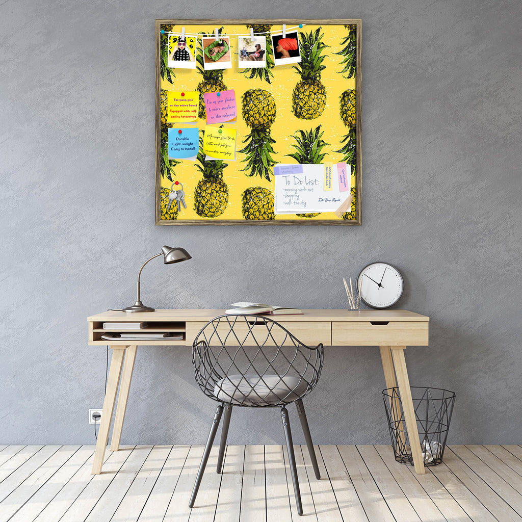 Pineapple Pattern Bulletin Board Notice Pin Board Soft Board | Framed-Bulletin Boards Framed-BLB_FR-IC 5008070 IC 5008070, Ancient, Art and Paintings, Cuisine, Drawing, Food, Food and Beverage, Food and Drink, Fruit and Vegetable, Fruits, Hand Drawn, Health, Historical, Icons, Illustrations, Medieval, Nature, Patterns, Scenic, Signs, Signs and Symbols, Sketches, Symbols, Tropical, Vintage, pineapple, pattern, bulletin, board, notice, pin, soft, framed, ananas, art, background, color, design, dessert, diet, 