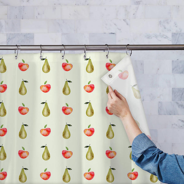 Watercolor Fruit Washable Waterproof Shower Curtain-Shower Curtains-CUR_SH_EL-IC 5008079 IC 5008079, Art and Paintings, Black and White, Cuisine, Digital, Digital Art, Drawing, Food, Food and Beverage, Food and Drink, Fruit and Vegetable, Fruits, Graphic, Health, Illustrations, Nature, Patterns, Scenic, Signs, Signs and Symbols, Splatter, Watercolour, White, watercolor, fruit, washable, waterproof, polyester, shower, curtain, eyelets, apple, art, background, color, colorful, dessert, diet, fabric, design, f