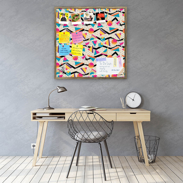 Retro Geometric Pattern D1 Bulletin Board Notice Pin Board Soft Board | Framed-Bulletin Boards Framed-BLB_FR-IC 5008096 IC 5008096, 80s, Abstract Expressionism, Abstracts, Ancient, Art and Paintings, Decorative, Digital, Digital Art, Fashion, Geometric, Geometric Abstraction, Graphic, Hipster, Historical, Illustrations, Medieval, Modern Art, Patterns, Pop Art, Retro, Semi Abstract, Signs, Signs and Symbols, Triangles, Vintage, pattern, d1, bulletin, board, notice, pin, vision, soft, combo, with, thumb, push