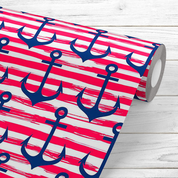 Anchors On Stripes D2 Wallpaper Roll-Wallpapers Peel & Stick-WAL_PA-IC 5008123 IC 5008123, Abstract Expressionism, Abstracts, Art and Paintings, Automobiles, Black and White, Digital, Digital Art, Graphic, Illustrations, Nautical, Patterns, Semi Abstract, Signs, Signs and Symbols, Stripes, Transportation, Travel, Vehicles, White, anchors, on, d2, peel, stick, vinyl, wallpaper, roll, non-pvc, self-adhesive, eco-friendly, water-repellent, scratch-resistant, pattern, anchor, texture, marine, sailor, abstract, 