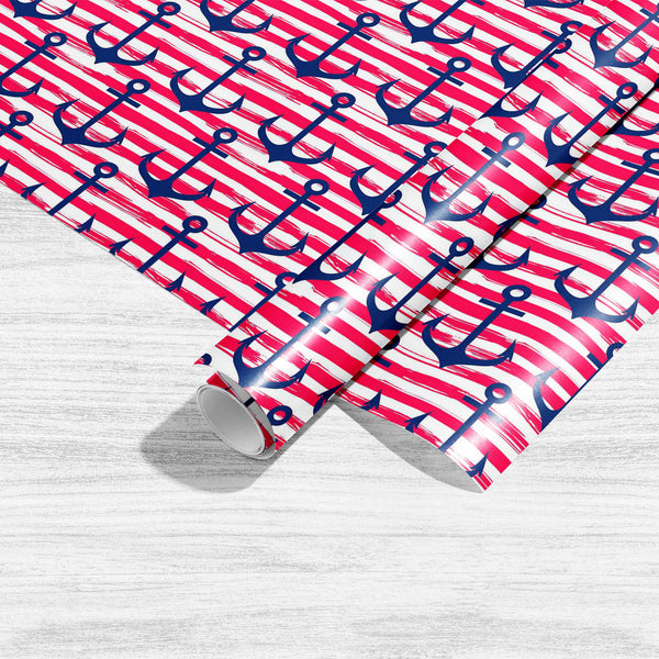 Anchors On Stripes D2 Art & Craft Gift Wrapping Paper-Wrapping Papers-WRP_PP-IC 5008123 IC 5008123, Abstract Expressionism, Abstracts, Art and Paintings, Automobiles, Black and White, Digital, Digital Art, Graphic, Illustrations, Nautical, Patterns, Semi Abstract, Signs, Signs and Symbols, Stripes, Transportation, Travel, Vehicles, White, anchors, on, d2, art, craft, gift, wrapping, paper, sheet, plain, smooth, effect, pattern, anchor, texture, marine, sailor, abstract, backdrop, background, blue, brush, cl