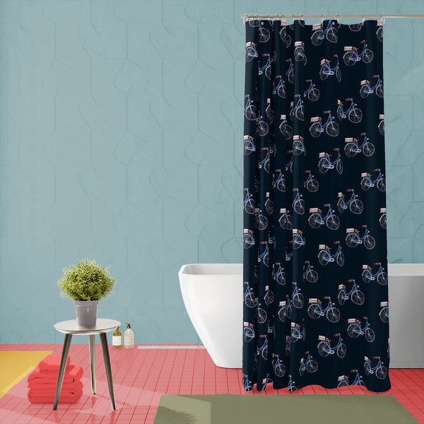 Watercolor Bicycles Washable Waterproof Shower Curtain-Shower Curtains-CUR_SH_EL-IC 5008155 IC 5008155, Ancient, Art and Paintings, Automobiles, Bikes, Black, Black and White, Digital, Digital Art, Drawing, Graphic, Hipster, Historical, Illustrations, Love, Medieval, Modern Art, Patterns, Retro, Romance, Signs, Signs and Symbols, Sports, Transportation, Travel, Vehicles, Vintage, Watercolour, White, watercolor, bicycles, washable, waterproof, polyester, shower, curtain, eyelets, art, background, bicycle, bi