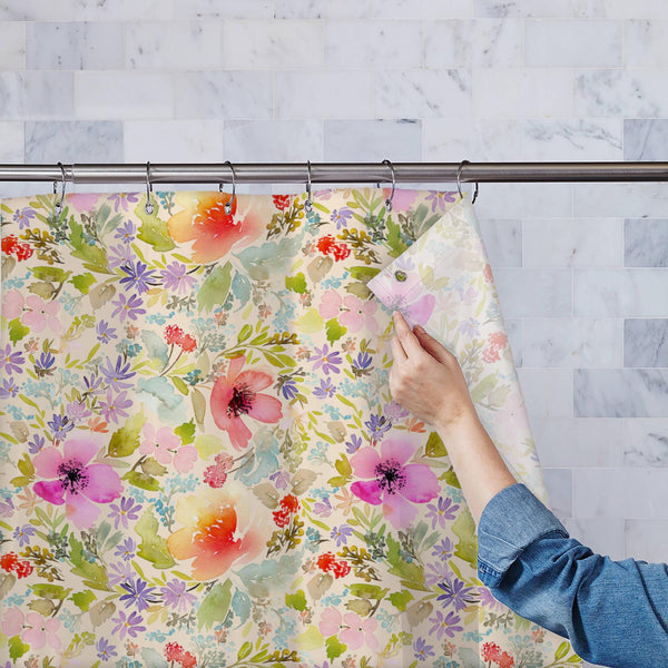 Watercolor Spring Pattern Washable Waterproof Shower Curtain-Shower Curtains-CUR_SH_EL-IC 5008156 IC 5008156, Abstract Expressionism, Abstracts, Ancient, Art and Paintings, Botanical, Decorative, Digital, Digital Art, Floral, Flowers, Graphic, Historical, Illustrations, Medieval, Nature, Patterns, Scenic, Seasons, Semi Abstract, Signs, Signs and Symbols, Vintage, Watercolour, watercolor, spring, pattern, washable, waterproof, polyester, shower, curtain, eyelets, flower, background, seamless, abstract, art, 