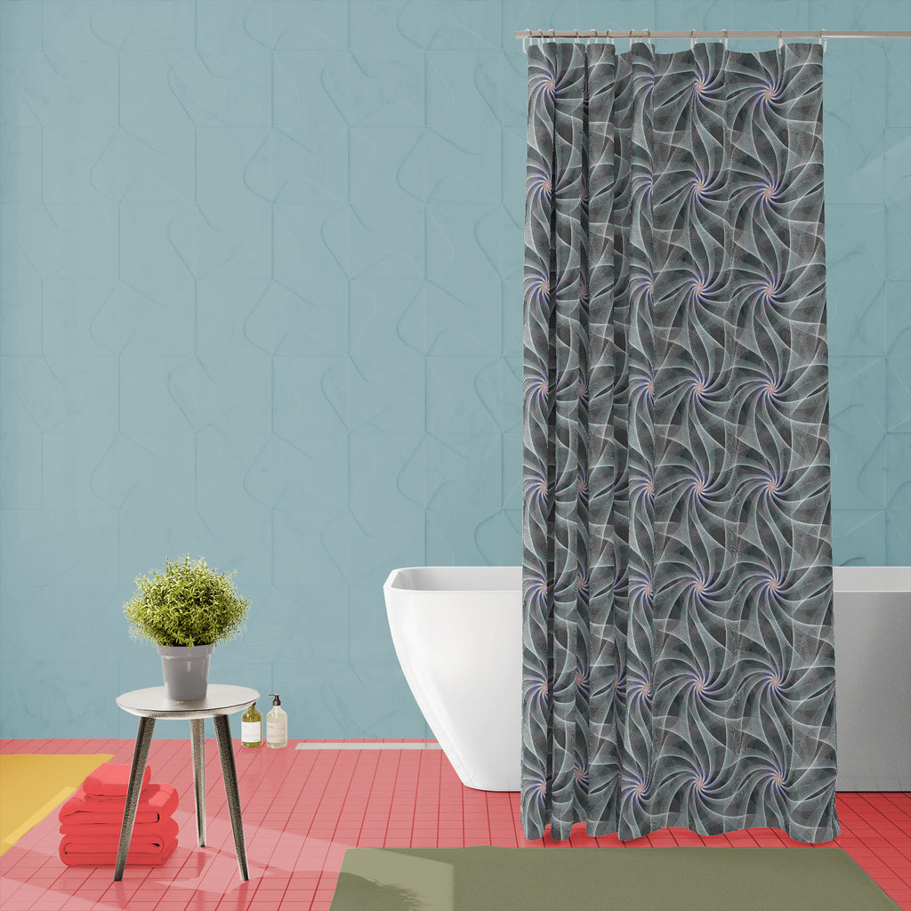 Abstract Fractal Pattern D2 Washable Waterproof Shower Curtain-Shower Curtains-CUR_SH_EL-IC 5008163 IC 5008163, Abstract Expressionism, Abstracts, Art and Paintings, Black, Black and White, Conceptual, Digital, Digital Art, Geometric, Geometric Abstraction, Graphic, Grid Art, Illustrations, Modern Art, Patterns, Semi Abstract, Signs, Signs and Symbols, White, abstract, fractal, pattern, d2, washable, waterproof, shower, curtain, background, arc, art, artistic, backdrop, computer, curve, dark, decoration, de