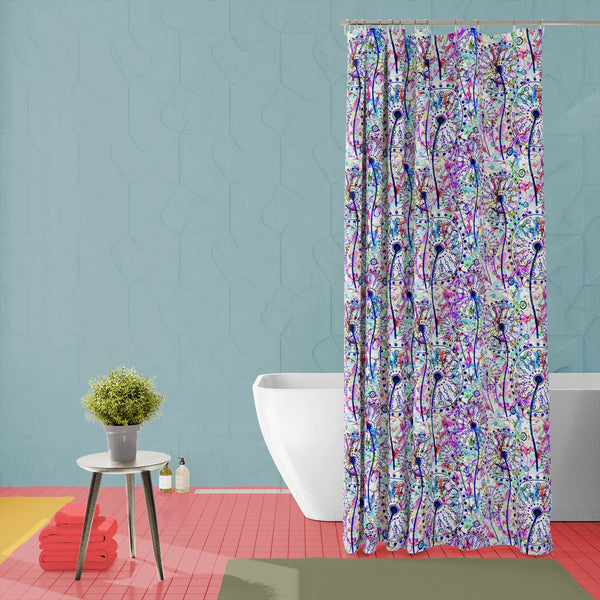 Abstract Floral Pattern D1 Washable Waterproof Shower Curtain-Shower Curtains-CUR_SH_EL-IC 5008211 IC 5008211, Abstract Expressionism, Abstracts, Ancient, Art and Paintings, Botanical, Culture, Decorative, Digital, Digital Art, Ethnic, Fashion, Floral, Flowers, Graphic, Historical, Illustrations, Medieval, Modern Art, Nature, Patterns, Retro, Scenic, Seasons, Semi Abstract, Signs, Signs and Symbols, Traditional, Tribal, Vintage, World Culture, abstract, pattern, d1, washable, waterproof, polyester, shower, 