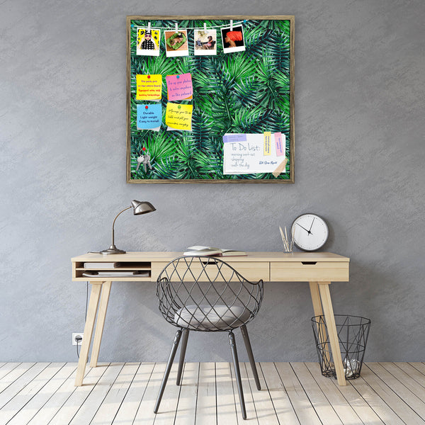 Tropical Palm Leaves D3 Bulletin Board Notice Pin Board Soft Board | Framed-Bulletin Boards Framed-BLB_FR-IC 5008241 IC 5008241, Art and Paintings, Black and White, Botanical, Digital, Digital Art, Fashion, Floral, Flowers, Graphic, Hawaiian, Illustrations, Nature, Paintings, Patterns, Scenic, Signs, Signs and Symbols, Tropical, Watercolour, White, palm, leaves, d3, bulletin, board, notice, pin, vision, soft, combo, with, thumb, push, pins, sticky, notes, antique, golden, frame, leaf, plants, palms, pattern