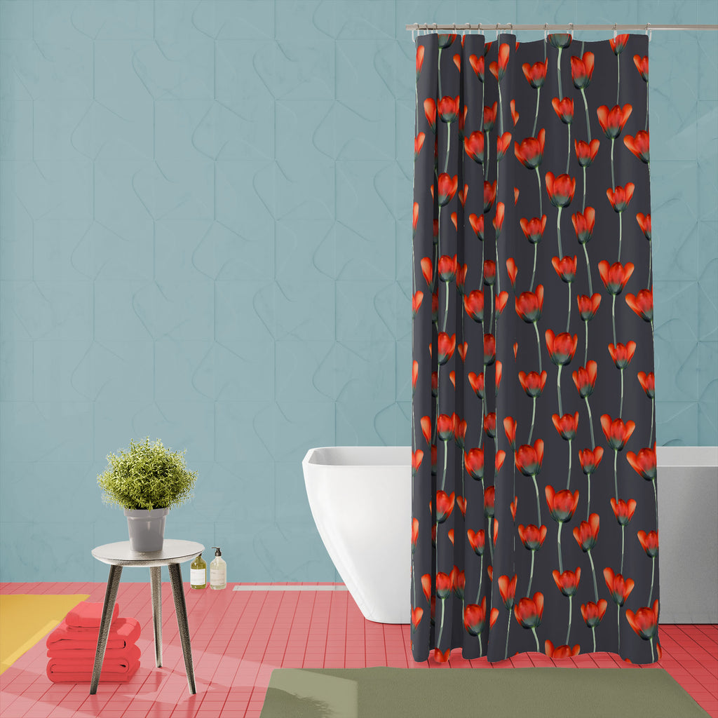 3D Tulips Pattern D2 Washable Waterproof Shower Curtain-Shower Curtains-CUR_SH_EL-IC 5008247 IC 5008247, 3D, Abstract Expressionism, Abstracts, Art and Paintings, Black, Black and White, Bohemian, Botanical, Chevron, Circle, Cross, Culture, Decorative, Digital, Digital Art, Dots, Drawing, Ethnic, Fashion, Floral, Flowers, Geometric, Geometric Abstraction, Graffiti, Graphic, Hipster, Illustrations, Love, Modern Art, Nature, Patterns, Romance, Scenic, Semi Abstract, Signs, Signs and Symbols, Traditional, Trib