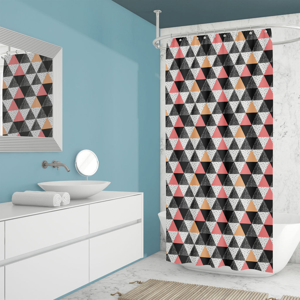 Abstract Geometric Pattern D13 Washable Waterproof Shower Curtain-Shower Curtains-CUR_SH_EL-IC 5008251 IC 5008251, Abstract Expressionism, Abstracts, Ancient, Decorative, Digital, Digital Art, Dots, Geometric, Geometric Abstraction, Graphic, Historical, Illustrations, Medieval, Modern Art, Patterns, Retro, Scandinavian, Semi Abstract, Signs, Signs and Symbols, Triangles, Vintage, abstract, pattern, d13, washable, waterproof, shower, curtain, background, card, color, cool, creative, decor, decoration, design