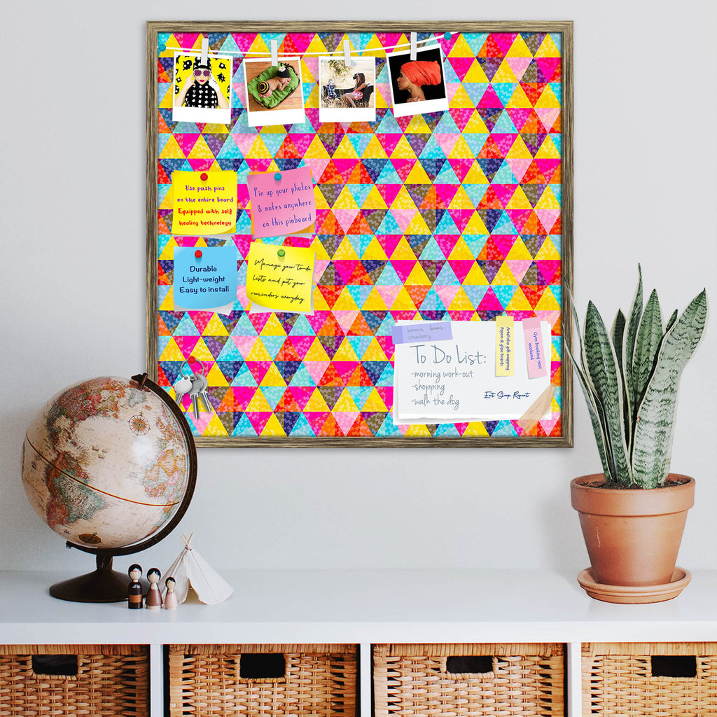 Abstract Geometric Triangles D2 Bulletin Board Notice Pin Board Soft Board | Framed-Bulletin Boards Framed-BLB_FR-IC 5008255 IC 5008255, Abstract Expressionism, Abstracts, Fashion, Geometric, Geometric Abstraction, Hipster, Illustrations, Modern Art, Patterns, Retro, Semi Abstract, Signs, Signs and Symbols, Triangles, abstract, d2, bulletin, board, notice, pin, soft, framed, backdrop, background, color, colorful, concept, cool, creative, design, fabric, figure, flat, fun, funky, geometry, illustration, mode