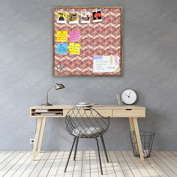 Geometric Chevron Bulletin Board Notice Pin Board Soft Board | Framed-Bulletin Boards Framed-BLB_FR-IC 5008293 IC 5008293, 80s, Abstract Expressionism, Abstracts, Art and Paintings, Aztec, Chevron, Diamond, Digital, Digital Art, Fashion, Geometric, Geometric Abstraction, Graphic, Illustrations, Modern Art, Patterns, Pop Art, Retro, Semi Abstract, Signs, Signs and Symbols, Stripes, Triangles, bulletin, board, notice, pin, vision, soft, combo, with, thumb, push, pins, sticky, notes, antique, golden, frame, ab