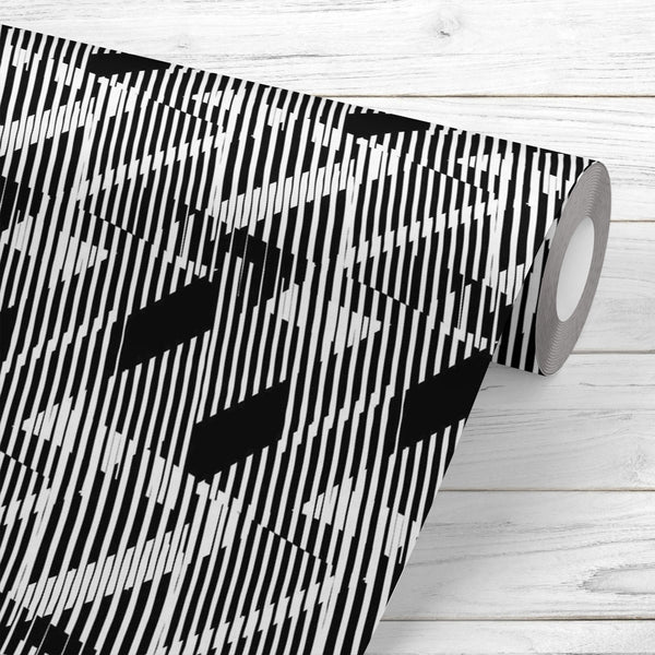 3D Lines & Stripes D4 Wallpaper Roll-Wallpapers Peel & Stick-WAL_PA-IC 5008312 IC 5008312, Abstract Expressionism, Abstracts, African, Art and Paintings, Black, Black and White, Chevron, Digital, Digital Art, Fashion, Geometric, Geometric Abstraction, Graphic, Illustrations, Modern Art, Patterns, Pop Art, Retro, Semi Abstract, Signs, Signs and Symbols, Stripes, White, 3d, lines, d4, peel, stick, vinyl, wallpaper, roll, non-pvc, self-adhesive, eco-friendly, water-repellent, scratch-resistant, abstract, angle