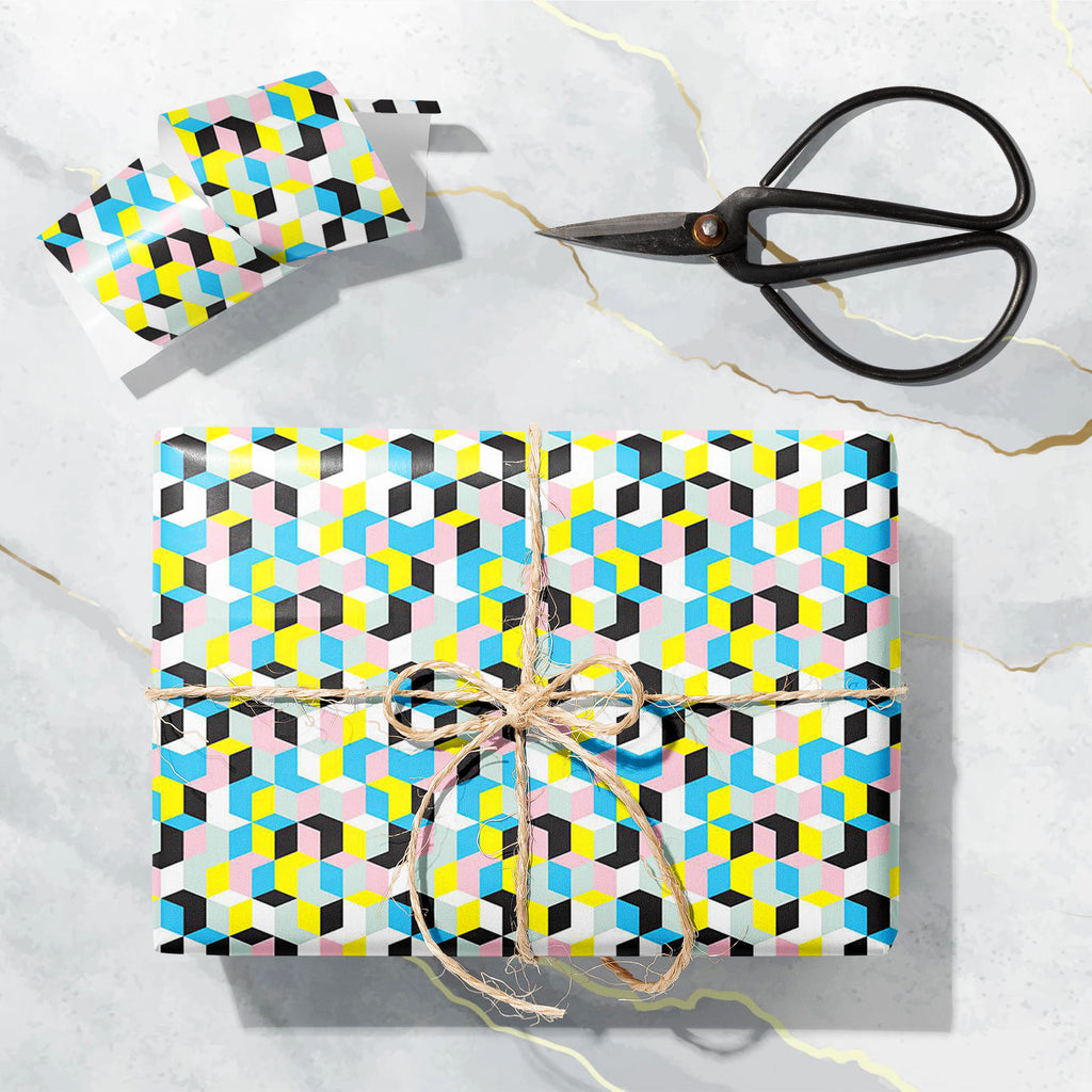 3D Geometric Cubes D3 Art & Craft Gift Wrapping Paper-Wrapping Papers-WRP_PP-IC 5008325 IC 5008325, Abstract Expressionism, Abstracts, African, Architecture, Art and Paintings, Check, Chevron, Diamond, Digital, Digital Art, Fashion, Geometric, Geometric Abstraction, Graffiti, Graphic, Illustrations, Modern Art, Patterns, Plaid, Pop Art, Semi Abstract, Signs, Signs and Symbols, 3d, cubes, d3, art, craft, gift, wrapping, paper, abstract, angles, argyle, background, bold, checks, design, dynamic, edgy, funky, 